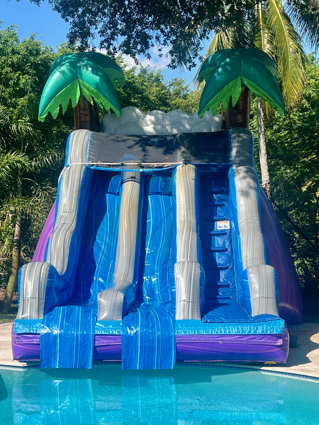 18 Dual Tropical Blast Slide into POOL